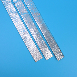 Escudo térmico Reflectante <span class=keywords><strong>Aluminio</strong></span> <span class=keywords><strong>trenzado</strong></span> Escudo reflectante Calor Manga de gestión de cables de fibra de vidrio Manga de fibra de vidrio aluminizada - Product Image 3