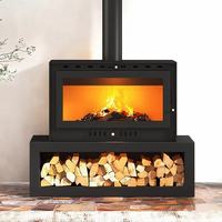 Poêle à bois en acier écologique sans fumée, haute efficacité thermique, chauffage intérieur pour hôtel, restaurant, villa, maison de vacances