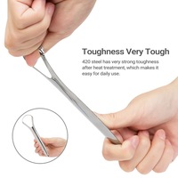2 paquets personnalisables grattoir de nettoyage de langue professionnel outil métallique en acier inoxydable de marque privée pour l'hygiène buccale