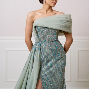 Low Price Blue Sequin One Shoulder Dress Available in Various Sizes |  Alibaba.com