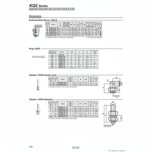 ปลั๊กนิวเมติกส์แบบ one-touch KQ2P-23ชิ้นส่วนนิวเมติก - Product Image 1