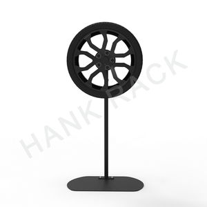 Expositor Giratorio para Neumáticos, Soporte para Exhibición de Llantas, para Talleres de Reparación de Neumáticos, de Acero Q235 Negro - Product Image 2