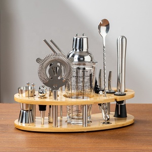 Ensemble de shakers à cocktail en acier inoxydable un ensemble complet d'outils de mélange de cocktails de bar pour un usage domestique - Product Image 1