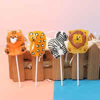 Sucettes Yijiale en forme d'animaux de dessin animé emballées individuellement, bonbons mous aux saveurs fruitées, boîte multicolores de 240g, collation de loisirs