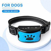 USB-Aufladbares Wasserdichtes Plastik-Vibrations-Bellhemmendes Hundetrainingshalsband mit 10 Farboptionen