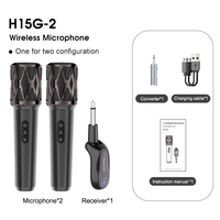 Microphone professionnel sans fil 2,4 G dynamique à main omnidirectionnel à réduction de bruit avec lumières LED portable léger