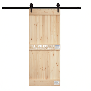 Porte coulissante en pin massif Narvik 39,4x82,7 pouces, non finie, style rustique, pour placard de rangement intérieur - Product Image 1