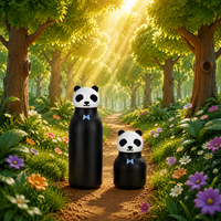 Botella de Agua Infantil con Diseño de Animales, Personalizable con Logotipo, de Acero Inoxidable, Aislada, con Pajita, 200ml 500ml, para la Escuela