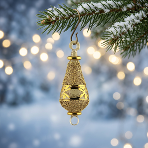 Unique Design Raised 3D 24 Karat Gold Egyptian <b>Tree</b> Handmade Glass Christmas <b>Ornaments</b> - Product Image 1