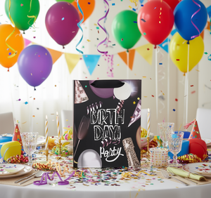 Sacchetto regalo di carta per feste di compleanno, stampa a 4 colori per occasioni speciali - Product Image 2