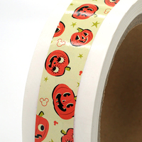 Étiquettes autocollantes en rouleau à code-barres, écologiques, durables, de haute qualité, à faible MOQ, avec motifs de dessins animés, pour marchandises d'animation et boîtes cadeaux de fêtes