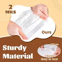 Sac en polyéthylène polyvalent à dessus ouvert en plastique PE Sac à collation en plastique Sac transparent pour biscuits et bonbons
