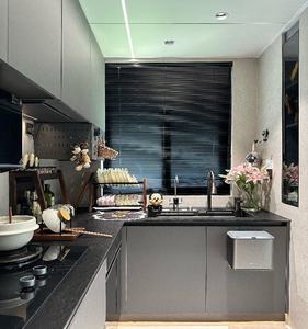 Proyecto Hotelero en Italia 2026: Conjunto de Cocina Modular Moderna con Fregadero de Tablero de Melamina y Muebles de Diseño de Gabinete de Cocina Portátil - Product Image 2