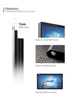 Pantalla Táctil Industrial FHD de 15.6/21.5 Pulgadas 16:9, Monitor Táctil Capacitivo HMI de Aluminio Resistente IP65 para Negocios y Fábricas