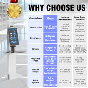 كشك خدمة ذاتية ذكي للمكتبات بلون رمادي فضي، مزود بتقنية RFID للإعارة والعودة السريعة لإدارة أصول المكتبة - Product Image 6