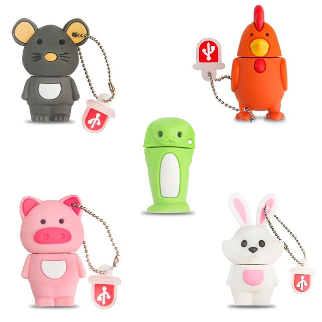 High Quality Custom Cartoon Shape USB Flash Drive Cute Creative Portable Data Storage