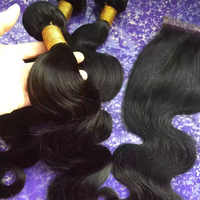 Bundle de cheveux brésiliens de haute qualité 10a 12a 40 pouces un donneur meilleur style de vague naturelle de vison vierge en gros