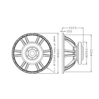 Composant de haut-parleur en métal de 18 pouces, bobine vocale de 4,5 pouces, 1500 W RMS, 4/8 ohms, 45-1500 Hz, pour systèmes audio professionnels