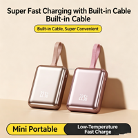Batterie externe à charge rapide 20000mAh, chargeur portable avec câble intégré PD QC3.0, Power Banks 20000 mAh, logo personnalisé