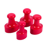 Offre Spéciale – Base de tampon ovale en plastique rouge vierge pour gravure, manche de tampon en caoutchouc pour la création de sceaux personnalisés