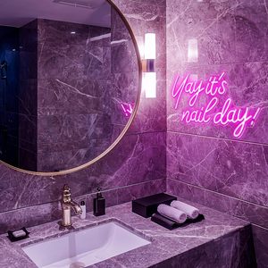Insegna al Neon 'Stock Yay It's Nail Day' - Luci al Neon per Salone, Bar, Stanza di Bellezza, Camera da Letto, Decorazioni LED da Parete - Product Image 5