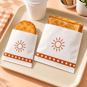 Bolsas de Papel Planas Impresas Personalizadas para Alimentos, sin Refuerzos Laterales, con Base Plegable, para Galletas, Hash Browns y Bocadillos - Product Image 4