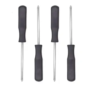 High Quality 45# Steel Black Plastic Handle Cross Screwdriver PH1 160mm Lengthened Screwdriver