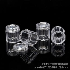 Transparent Octagonal <b>Plastic</b> Jar 10g Screw Top With Lid Cosmetic Sample Container For Glitter Cream <b>Packaging</b> - Product Image 4