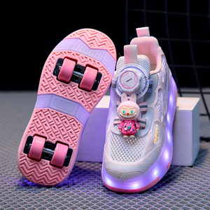 <span class=keywords><strong>Patines</strong></span> de doble fila de alta energía, transpirables y luminosos para niños, con <span class=keywords><strong>ruedas</strong></span> de poliuretano, para niños y <span class=keywords><strong>niñas</strong></span> - Product Image 2