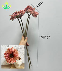 Flores artificiales margaritas Gerbera <span class=keywords><strong>ramo</strong></span> de seda pétalo para siempre planta para boda <span class=keywords><strong>ramo</strong></span> de novia centro de mesa despedida de soltera cumpleaños - Product Image 4
