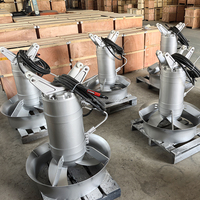Agitateur à déplacement axial QJB 5kW en acier inoxydable pour stations d'épuration municipales, mélangeur submersible pour digesteurs anaérobiens et pompes de réservoirs de biogaz 380V
