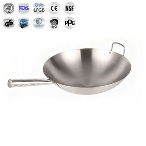 Коммерческая 201 Сковорода Из Нержавеющей Стали, большая китайская сковорода для газовой плиты, ресторанный отель - Product Image 2