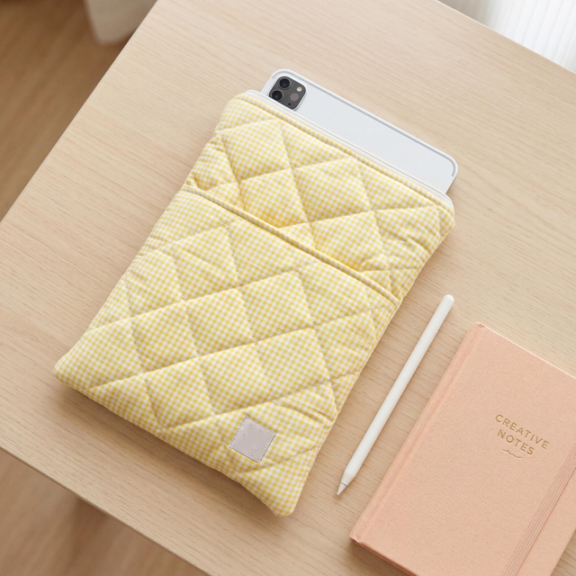 Quilted Padded Tablet Case Handmade Cotton Cover Protective Gift Size Available Portable Bag