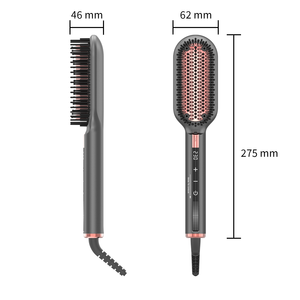 Peigne chauffant électrique, brosse lissante pour cheveux, peigne chauffant ionique, lisseur de cheveux, conception anti-brûlure, prise en charge de l'OEM - Product Image 3