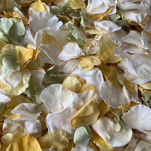 Splendidi <span class=keywords><strong>confetti</strong></span> combinati su misura di fiori di ortensie e petali di rosa fatti di fiori naturali secchi per il matrimonio e la festa - Product Image 2