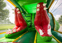 Videur gonflable d'enfants extérieurs de PVC de conception de crocodile avec les glissières et le rebond d'amusement pour sauter et jouer