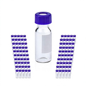 ขวดออโต้แซมเปลอร์ HPLC ขนาด 2 มล. ยี่ห้อ XZ LAB ทำจากแก้วโบโรซิลิเกต ขนาดเกลียว 9-425  พร้อมจุกซิลิโคนสีขาวและ PTFE สีน้ำเงิน บรรจุ 100 ชิ้น - Product Image 1