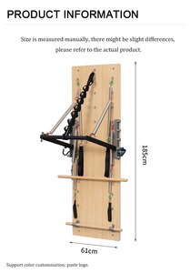 Home Fitness Gym Equipment Maple Wood Pilates Reformer Pilates Wall Mounted Reformer Springboard - Product Image 6