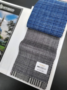 <span class=keywords><strong>Costume</strong></span> Homme Haut de Gamme 100% Laine Vierge Deux Pièces Cérémonie <span class=keywords><strong>Mariage</strong></span> Affaires Gris Bleu Simple Boutonnage - Product Image 6