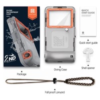 Étui de protection étanche et antichoc en TPU+PC+Métal avec cordon pour la plongée, compatible iPhone 17e/17/16e/15/14/13/12 et Realme