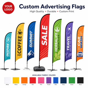 Bandera de Playa con Diseño de Pluma Personalizada, Resistente al Viento, para Publicidad Exterior, con Mástil y Base - Product Image 5