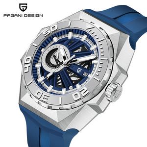 Pagani Design <b>Men's</b> Automatic Mechanical Watch Stainless Steel Case Blue Strap 100m Waterproof Large Dial PD-YS007 - Product Image 1