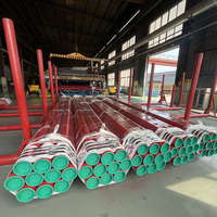 Tuyau en acier doux ERW de couleur rouge RAL 3000, tube UL avec extrémité rainurée pour système de protection incendie