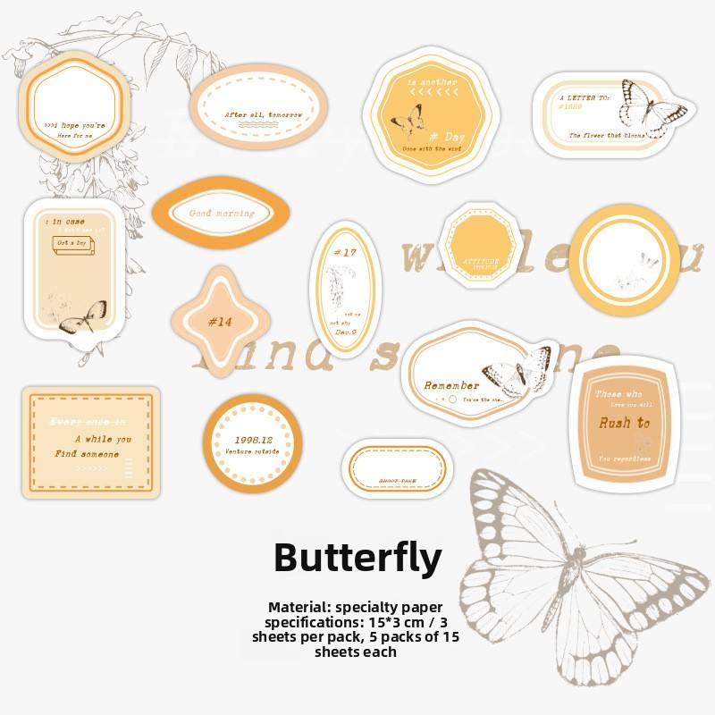 C Fluttering Butterflies white