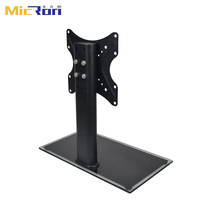 Support de table TV en acier noir à réglage en hauteur