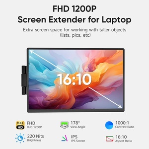 Moniteur <span class=keywords><strong>portable</strong></span> 14 pouces 16:10 1200P HDR <span class=keywords><strong>Écran</strong></span> <span class=keywords><strong>externe</strong></span> pour ordinateur <span class=keywords><strong>portable</strong></span> pour PS4 5 Switch - 14-17,3 pouces - Product Image 2