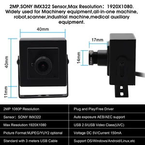 سائق حر 1080p إضاءة منخفضة سوني IMX 323 الاستشعار usb كاميرا مع mic ل تي في بوكس أندرويد ELP-USBFHD06H-BL36
