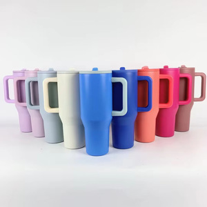 Unique Design 40oz Stainless Steel Vacuum Insulated Customizable Travel Mug Handle Lid BPA Free 6-12 Hours Thermal Insulation - Product Image 1