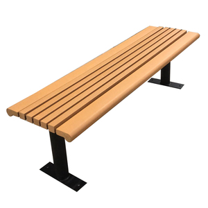 แผ่นไม้พลาสติกคอมโพสิตกลางแจ้งม้านั่งออกแบบเปลือยหลังสำหรับสวนสวนโรงเรียนลานใช้-ส่งตรงจากโรงงาน - Product Image 2