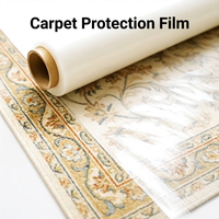 Film de protection en PE pour tapis, facile à déchirer sans laisser de résidus adhésifs, ignifuge